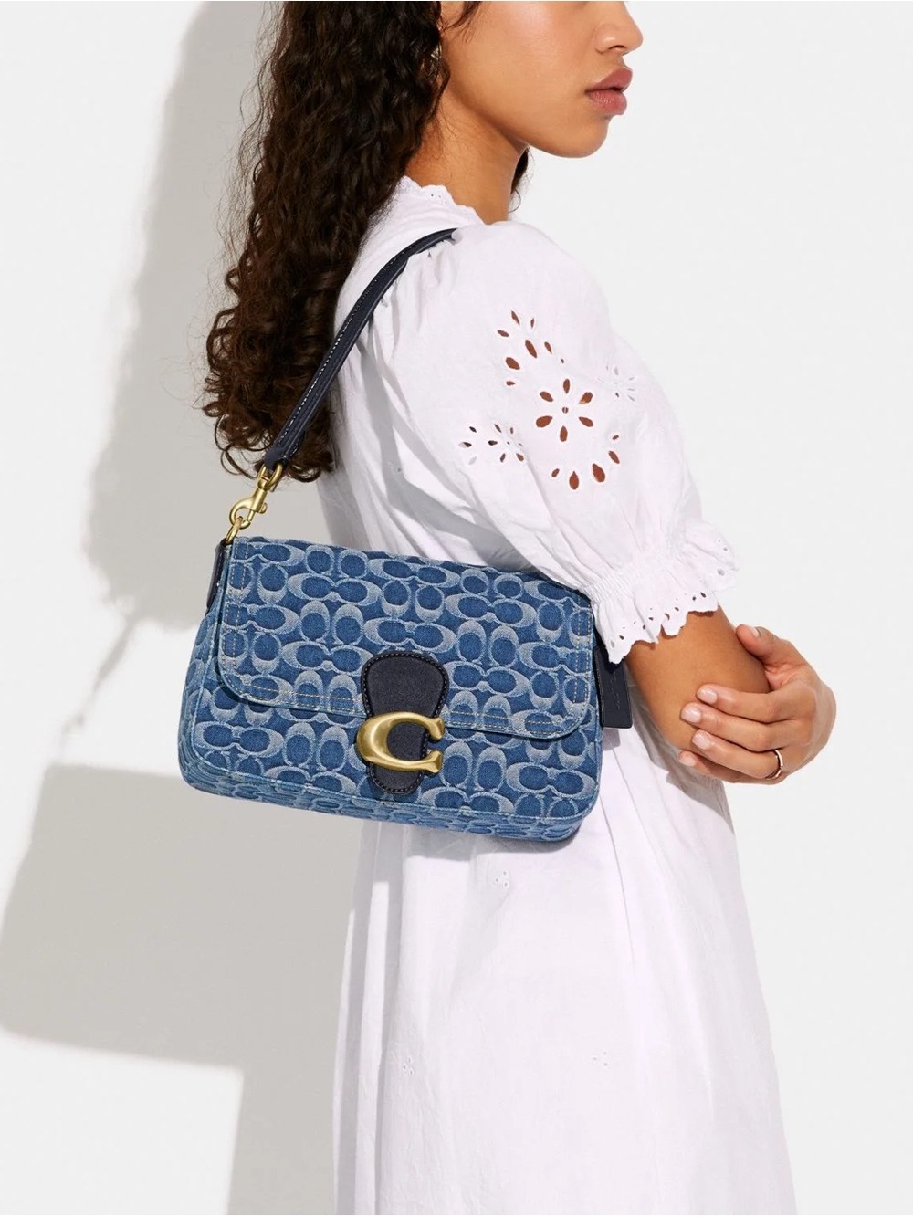 Coach Soft Tabby Shoulder Bag In Signature Denim - Picture 11 of 12